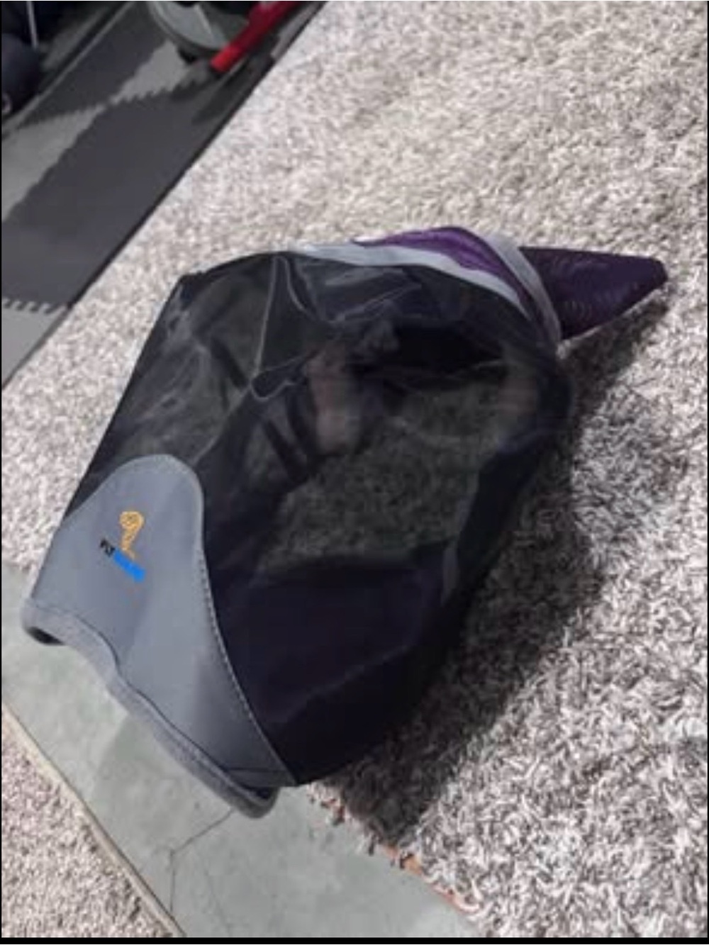 Shires Deluxe Ultra Fit Fly Mask with Ears Pony Purple